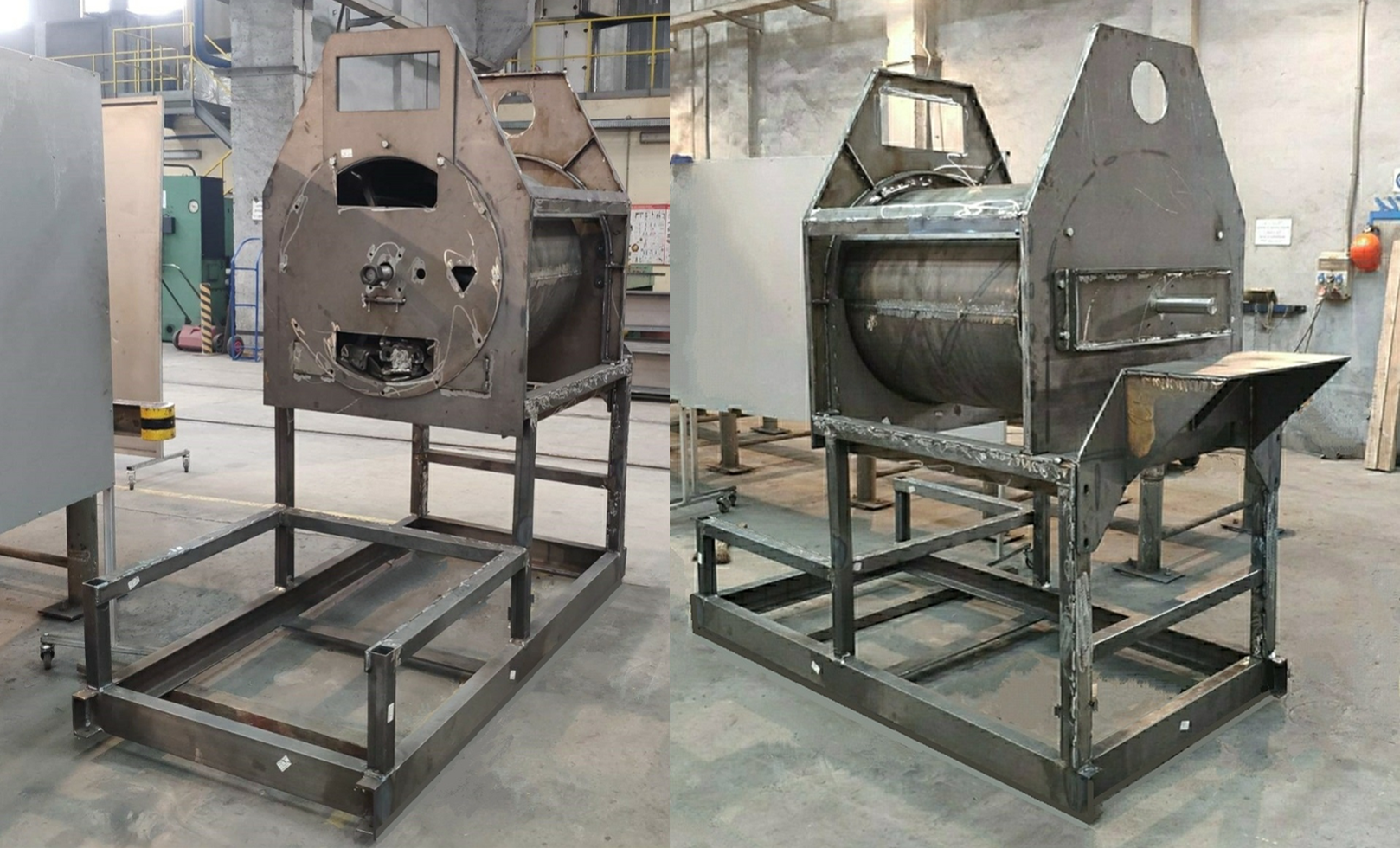 Производство металлоконструкций естандартного оборудование - барабан для обжаривания кофе